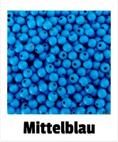 Holzperlen 6mm mittelblau